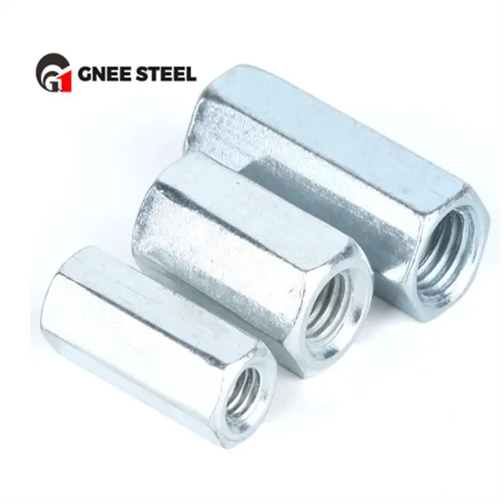 Довгі шестигранні з’єднувальні гайки DIN6334